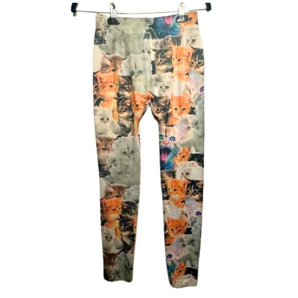 Pants - Satanic Inverted Cross Cat Leggings (S)